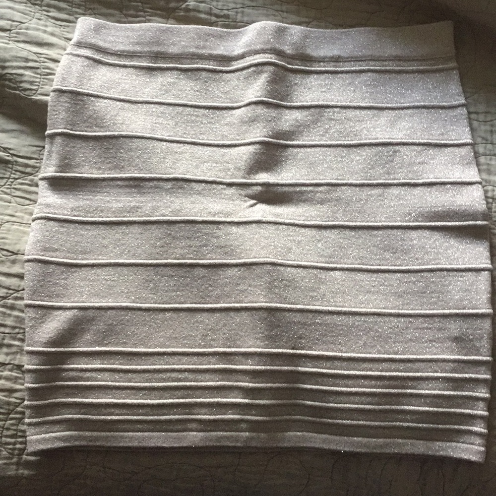 Gold mini skirt